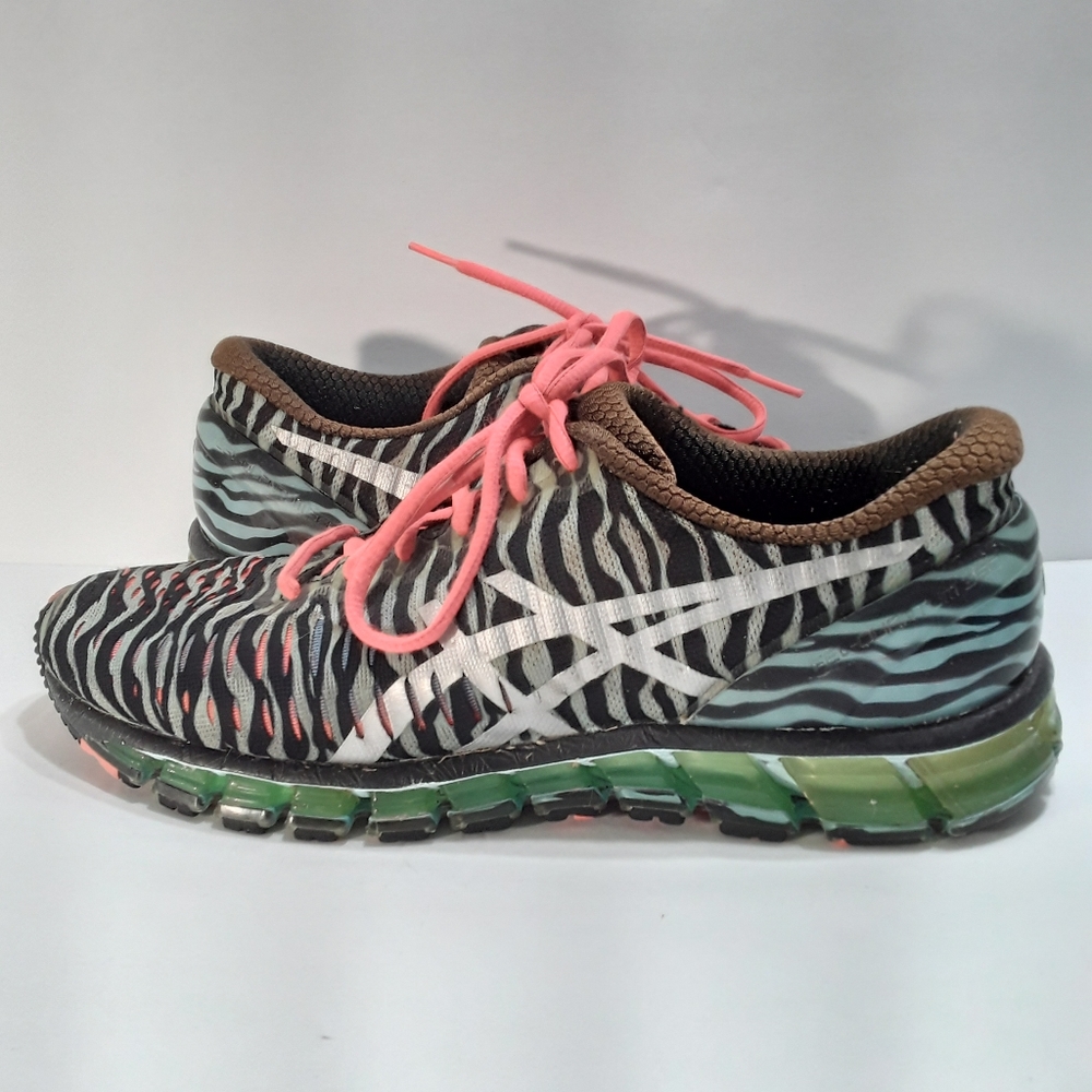 Asics Quantum 360 Zebra Print Womens Size 9.5